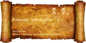 Keszeg Veronika névjegykártya
